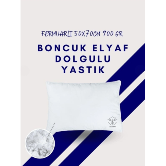 Boncuk Elyaf Dolgulu Fermuarlı Yastık